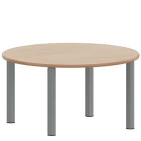 Tisch ZALOTTI mit Schichtstoff-Belag Rundtische, Durchmesser: 100 cm, Höhen 25…76 cm, Stahlrohrbeine Ø 60 mm, Fußvariante: Stellfuß Tisch ZALOTTI mit Schichtstoff-Belag Rundtische, Durchmesser: 100 cm, Höhen 25…76 cm, Stahlrohrbeine Ø 60 mm, Fußvariante: Stellfuß-image