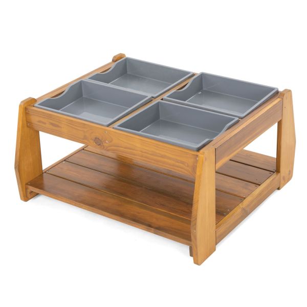 Kleiner Outdoor Sand & Matschtisch aus Holz-image