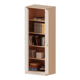 ErgoTray Schrank, zweireihig, 5 Ordnerhöhen - evo180 Serie B/H/T: 70,3x190x50 cm, zweitürig, mit Sockel (81 mm), ohne Boxen-image