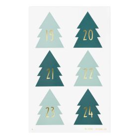 Adventskalender Sticker, Christmas Tree, 1-24-image