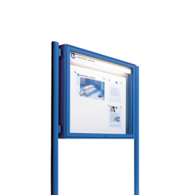 Aluvitrine Modell W9 mit Lederstruktur Maße und Einsatzbereich wählbar-image