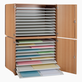 Bildertruhe mit 20 Auszugböden B/H/T: 111x166x81 cm-image