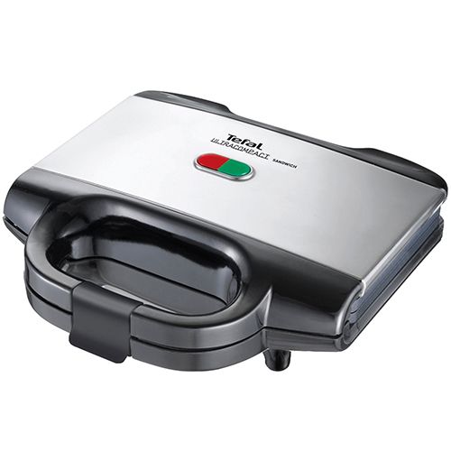 Sandwichmaker, antihaftbeschichtete Toastplatten, 700 Watt, Edelstahl/schwarz-image