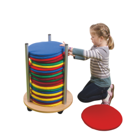 Sitzkissenwagen für Aufbewahrung und Transport von 24 Sitzkissen, Dm/H 48x65 cm Sitzkissenwagen für Aufbewahrung und Transport von 24 Sitzkissen, Dm/H 48x65 cm-image