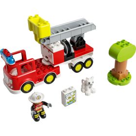 Duplo Löschauto mit Schlauch und Feuerwehrmann-image