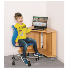 Computerecktisch auf Rollen B/H/T: 70x64x70 cm-image