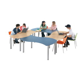 "SoooRounD" Quadrat "XL", 4xWI168 (2x Ahorn, 2x Blau) B/H/T: 160x72x80 cm-image