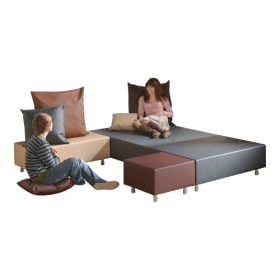 Wellness Oase Set 2 bestehend aus 3 Elementen und 5 Kissen, Bezug wählbar-image