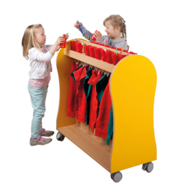 Handtuchwagen mit Ablage und Bilderleiste Handtuch- und Zahnputzwagen, H/T 92x40 cm, mit Doppelhaken für mehrere Kinder, einschließlich Doppelhaken-image