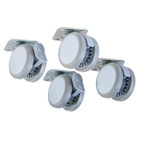 Aufpreis für Möbelrollen im Durchmesser 75 mm Set von 4 Rollen, davon 2 St. feststellbar - nur für Möbel bis 80 cm Höhe!!-image