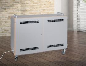 Laptopwagen mit 16 Teleskopauszügen, fahrbar B/H/T: 135x99x60 cm-image