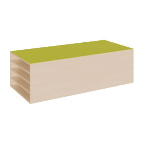 Rechteck-Podest für Liegepolster, mit Linoleum-Deckplatte B/T: 150x70 cm, Höhe bzw. Polsteranzahl wählbar-image