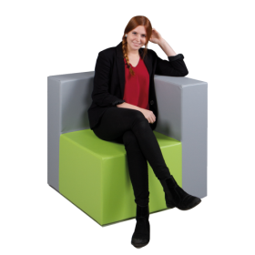 CUBE-Sessel Eckelement, Sitztiefe: 55x55 cm B/H/T: 75x75x75 cm, Stoff-image