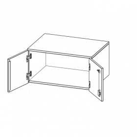 Aufsatzschrank für ErgoTray Serie, 1 Ordnerhöhe - Serie evo180 zwei Türen, B/H/T: 70,3x36x40 cm-image