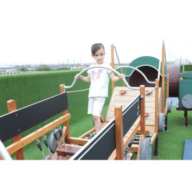 Außenspielgerät Eisenbahn, 12-teilig - mit Kriechtunnel-image