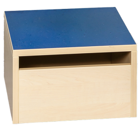 Tritthocker mit Linoleumbelag B/H/T: 40x24x40 cm-image