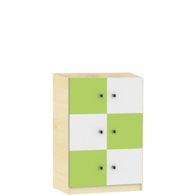 Schließfachschrank Serie SFS, zweireihig B/H/T: 80x160x50 cm, 2x3 Fächer-image