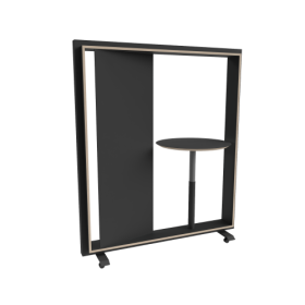 RollingRack, mobiles Regal mit Schwenktafel und Stehtisch B/H/T: 165x190x44 cm-image