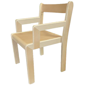 Kindergartenstuhl TINA mit Armlehnen Holzstuhl Sitzhöhe wählbar Kindergartenstuhl TINA mit Armlehnen Holzstuhl Sitzhöhe wählbar-image