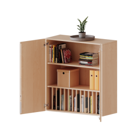 Aufsatzschrank für Klassenbücher, 3 Ordnerhöhen - Serie evo180 B/H/T: 100x108x40 cm, 1 Reihe für 14 Klassenbücher-image