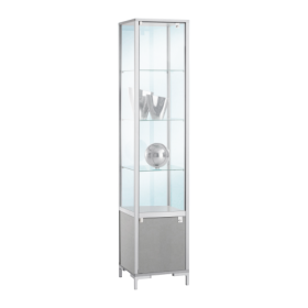 Standvitrine LINK mit einer Drehflügeltür für den Innenbereich B/H/T: 40x186x40 cm, Anzahl Glaseinlegeböden wählbar Standvitrine LINK mit einer Drehflügeltür für den Innenbereich B/H/T: 40x186x40 cm, Anzahl Glaseinlegeböden wählbar-image