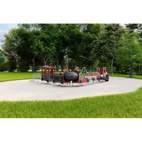 Rote Eisenbahn, 12-teilig - mit Kriechtunnel-image