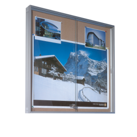 Wandvitrine IA mit Schiebetür aus Sicherheitsglas und Korkrückwand verschiedene Größen wählbar Wandvitrine IA mit Schiebetür aus Sicherheitsglas und Korkrückwand verschiedene Größen wählbar-image