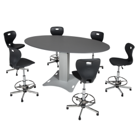 Freistehender Bürotisch B/T: 200x120 cm, elektrisch verstellbare Höhe (66-132 cm)-image