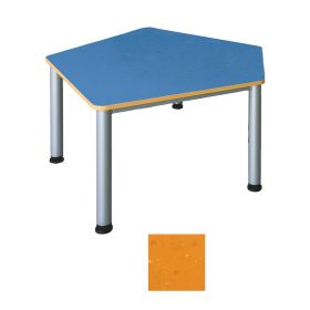 Fünfecktisch mit Linoleumplatte, klein, Höhe 76 cm - Farbe nach Wahl-image