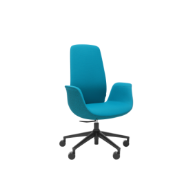 Drehstuhl Elia mit Sychronmechanik und Fußkreuz, Stoffgruppe und Farbe wählbar-image