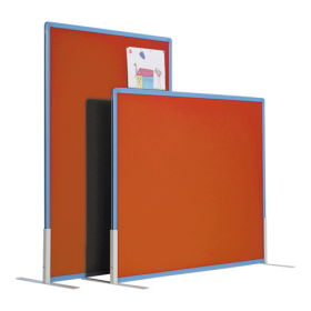 Stofftafel rot B/H: 80x120 cm doppelseitig, incl. 2 Ständer-image