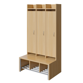 Spindgarderobe, hohe Tür Bank, Schuhrost, 3fach-Haken, H/T: 160x55 cm Spindgarderobe, hohe Tür Bank, Schuhrost, 3fach-Haken, H/T: 160x55 cm-image