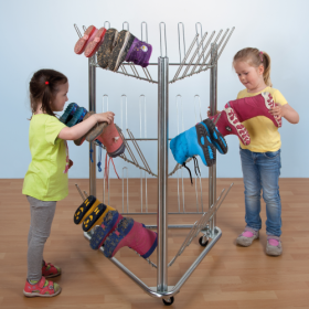 Stiefeltrockenwagen für 27 Paar Stiefel, fahrbar B/H/T: 78x119,2x71,4 cm-image