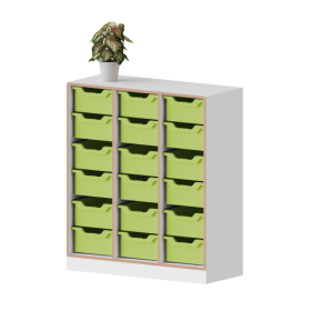 qickly® Regal, 3 Ordnerhöhen, 18 große Ergo Tray Boxen B/H/T: 104,2x110,5x42,6 cm qickly® Regal, 3 Ordnerhöhen, 18 große Ergo Tray Boxen B/H/T: 104,2x110,5x42,6 cm-image