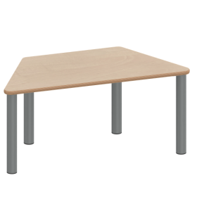 Tisch ZALOTTI mit Schichtstoff-Belag Trapez-Tische, Maße B/T: 140x70 bzw. 120x60 cm, Höhen 25…76 cm, Stahlrohrbeine Ø 60 mm, Fußvariante: Stellfuß Tisch ZALOTTI mit Schichtstoff-Belag Trapez-Tische, Maße B/T: 140x70 bzw. 120x60 cm, Höhen 25…76 cm, Stahlrohrbeine Ø 60 mm, Fußvariante: Stellfuß-image