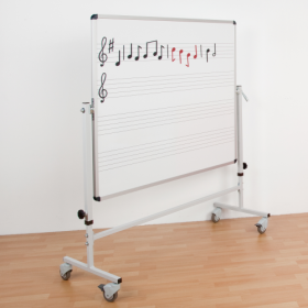 Whiteboard Notentafel fahrbar B/H 120x100 Tafelfläche: B/H 120x100 mit Lineatur einseitig LIN 11 W-image