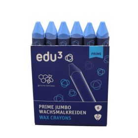 edu3 PRIME Jumbo Wachsmalkreide, 6 Stifte einer Farbe-image