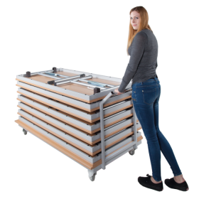 Transportwagen für Klapptische, fahrbar Maße werden an die Tischgröße angepasst-image