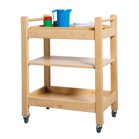 Bücher- und Servierwagen B/H/T: 66 x 86,5 x 40 cm, mit 3 Ablageflächen Bücher- und Servierwagen B/H/T: 66 x 86,5 x 40 cm, mit 3 Ablageflächen-image