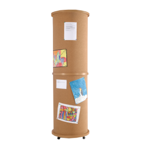 Mobile Litfaßsäule aus hochwertigem Naturkork, Serie KLS Durchmesser: 60 cm, in 2 Höhen lieferbar-image