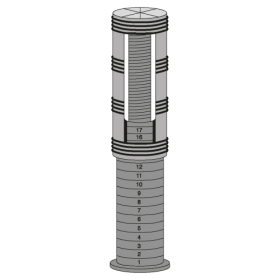 4 Höhenversteller für Tischbeine mit  60 mm Durchmesser Verstellbereich: 58-72 cm oder 72-86 cm-image