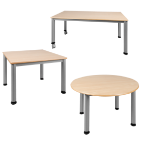 Couchtisch für Polstersitzgruppen Tischgestell mit Rundrohr Standbeinen Ø 60 mm, die Tischform und Tischgröße ist wählbar-image