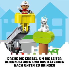 Duplo Löschauto mit Schlauch und Feuerwehrmann-image