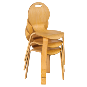 Stuhl PEARL, Sitzschale Natur Gestell aus Buche-Schichtholz, Sitzschale aus Buche-Sperrholz, Oberfläche Natur, verschiedene Sitzhöhen-image