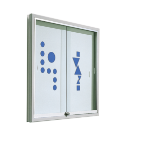 Informationsvitrine V9 aus Premium Stahlemaille mit Whiteboardrückwand B/H/T: wählbar, 94x7 cm Informationsvitrine V9 aus Premium Stahlemaille mit Whiteboardrückwand B/H/T: wählbar, 94x7 cm-image