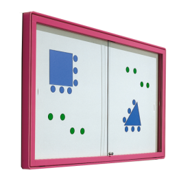 Informationsvitrine W1 mit weißer Whiteboardrückwand Maße wählbar Informationsvitrine W1 mit weißer Whiteboardrückwand Maße wählbar-image