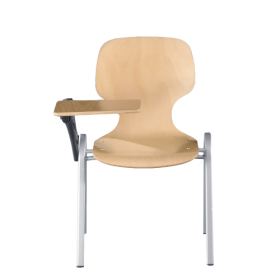 Colleg-Holzstuhl mit abklappbarer Schreibplatte Sitzhöhe: 47 cm, Gesamthöhe: 84 cm, Gestellbreite: 57 cm-image
