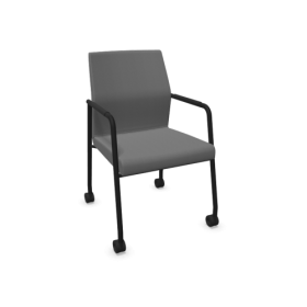 Stuhl Ana mit Vierfußgestell und Rollen B/H/T: 58x92x61 cm, mit Armlehne-image