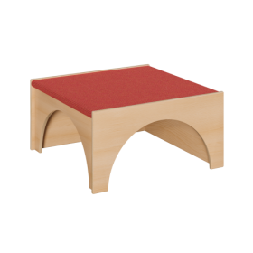 Spielpodest - Quadrat als Tunnel über Eck B/H/T: 78x40x78 cm, mit Tretford Teppich Spielpodest - Quadrat als Tunnel über Eck B/H/T: 78x40x78 cm, mit Tretford Teppich-image