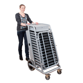 Notebookwagen aus Metall für 14 Notebooks B/H/T: 56x107x68 cm-image